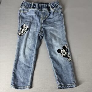 babyGap Disney Mickey Minnie Mouse Pull-On Denim Legging Jeans Size 2 Year 2T